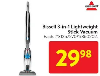 Walmart Bissell 3-in-1 lightweight stick vacuum offer