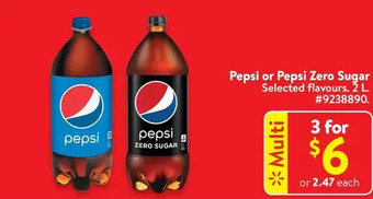 Walmart Pepsi or pepsi zero sugar offer