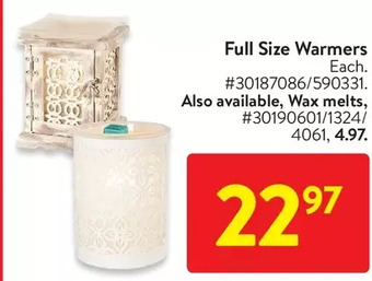 Walmart Full size warmers | wax melts offer