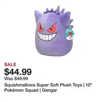 Showcase Squishmallows super soft plush toys | 10" pokémon squad | gengar offer