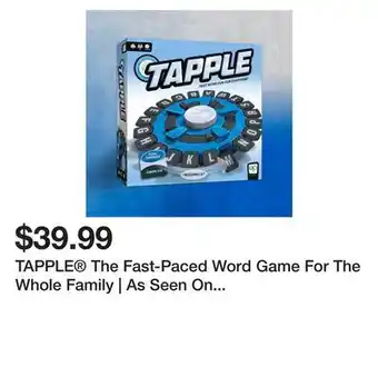 Showcase Tapple® the fast-paced word game for the whole family | as seen on social! offer