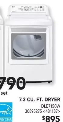 RONA Lg 7.3 cu. ft. dryer offer