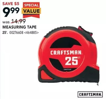 Lowe's Craftsman measuring tape offer