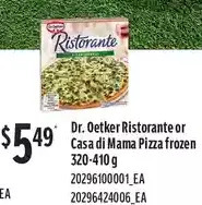 Independent Grocer Dr. oetker ristorante or casa di mama pizza frozen offer