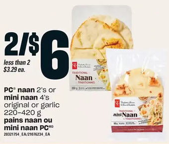 Independent Grocer Pc naan or mini naan offer