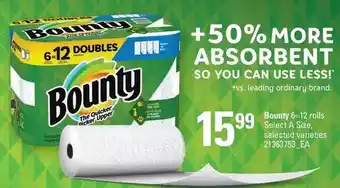 Independent Grocer Bounty rolls, select a size offer