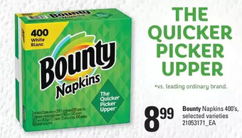 Independent Grocer Bounty napkins offer