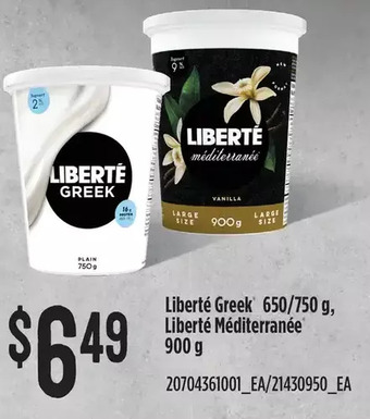 Independent Grocer Liberté greek, liberté méditerranée offer