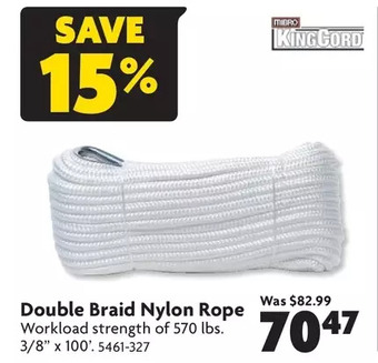 Home Hardware Double braid nylon rope offer