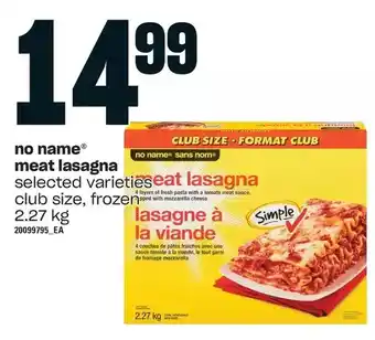 Independent Grocer No name meat lasagna offer