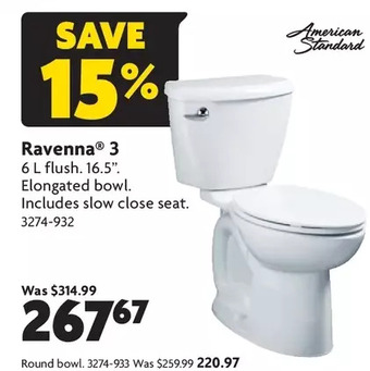 Home Hardware Ravenna 3: elongated bowl | round bowl offer