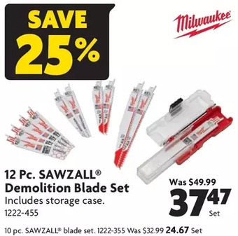 Home Hardware 12 pc. sawzall demolition blade set | 10 pc. sawzall blade set offer