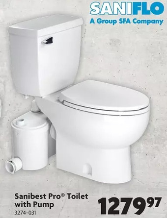 Home Hardware Sanibest pro toilet with pump offer