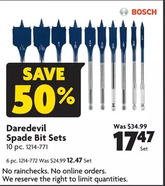 Home Hardware Daredevil spade bit sets: 6 pc. | 10 pc. offer