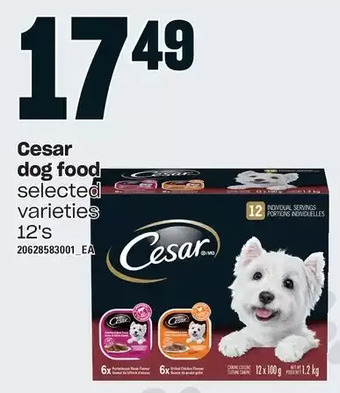 Zehrs Markets Cesar dog food offer
