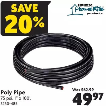 Home Hardware Poly pipe offer