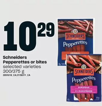 Zehrs Markets Schneiders pepperettes or bites offer
