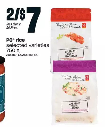 Loblaws Pc rice offer