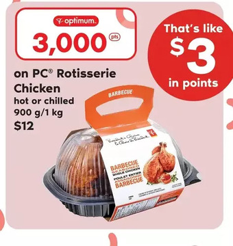 Loblaws Pc rotisserie chicken offer
