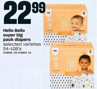 Loblaws Hello bello super big pack diapers offer