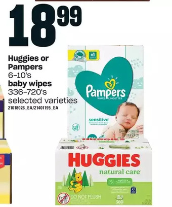 Independent Grocer Huggies or pampers baby wipes offer