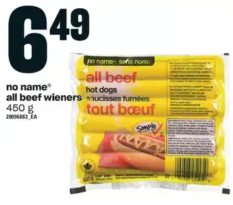 Zehrs Markets No name all beef wieners offer