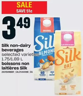 Independent Grocer Silk non-dairy beverages offer