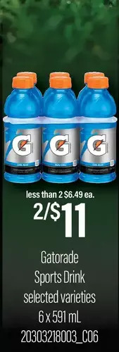 Independent Grocer Gatorade sports drink offer