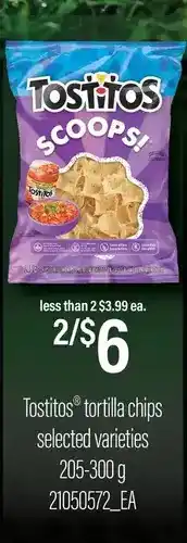 Loblaws Tostitos tortilla chips offer