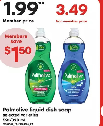 Loblaws Palmolive liquid dish soap offer