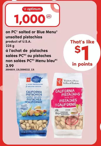 Independent Grocer Pc salted or blue menu unsalted pistachios offer