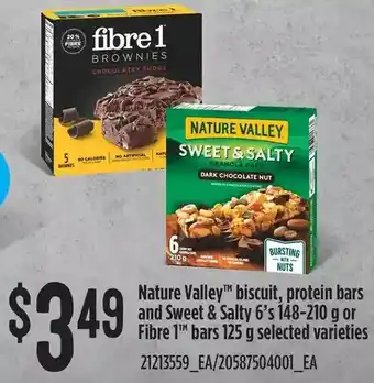 Loblaws Nature valley biscuit, protein bars and sweet & salty or fibre 1 bars offer