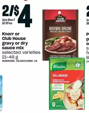 Loblaws Knorr or club house gravy or dry sauce mix offer