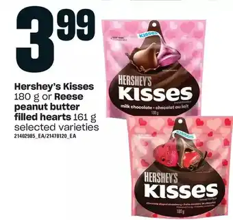 Independent Grocer Hershey's kisses or reese peanut butter filled hearts offer