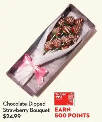 Longo's Chocolate-dipped strawberry bouquet offer