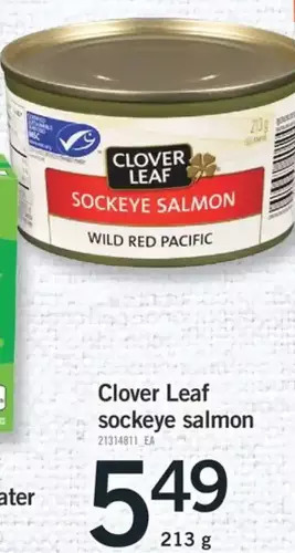 Fortinos Clover leaf sockeye salmon offer