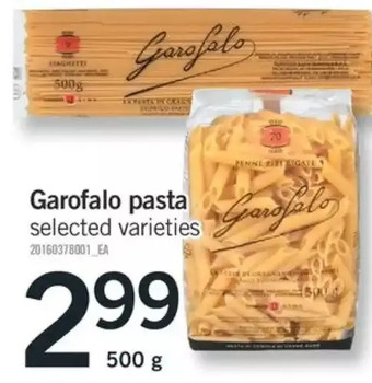 Fortinos Garofalo pasta offer