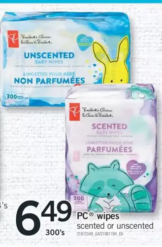 Fortinos Pc wipes offer