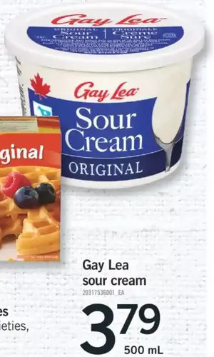 Fortinos Gay lea sour cream offer