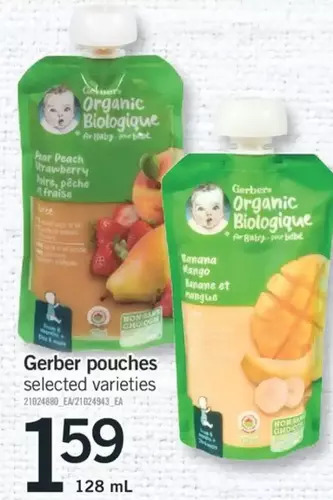 Fortinos Gerber pouches offer
