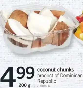 Fortinos Coconut chunks offer