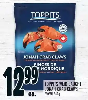 Metro Toppits wild caught jonah crab claws offer