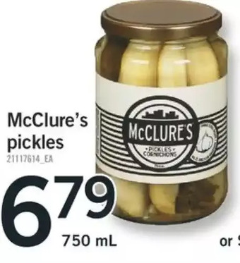 Fortinos Mcclure's pickles offer