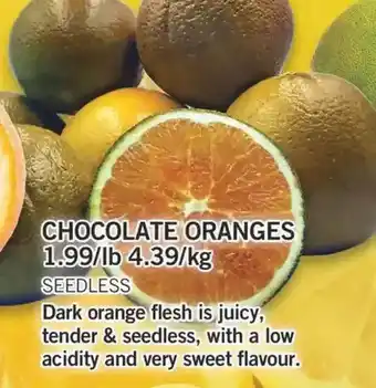 Fortinos Chocolate oranges offer