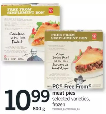 Fortinos Pc free from meat pies offer