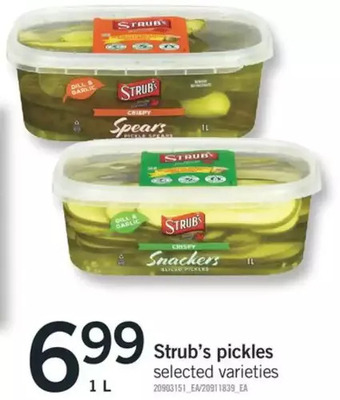 Fortinos Strub's pickles offer