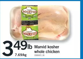 Fortinos Marvid kosher whole chicken offer