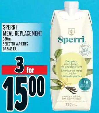 Metro Sperri meal replacement offer