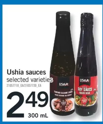 Fortinos Ushia sauces offer