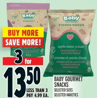 Metro Baby gourmet snacks offer